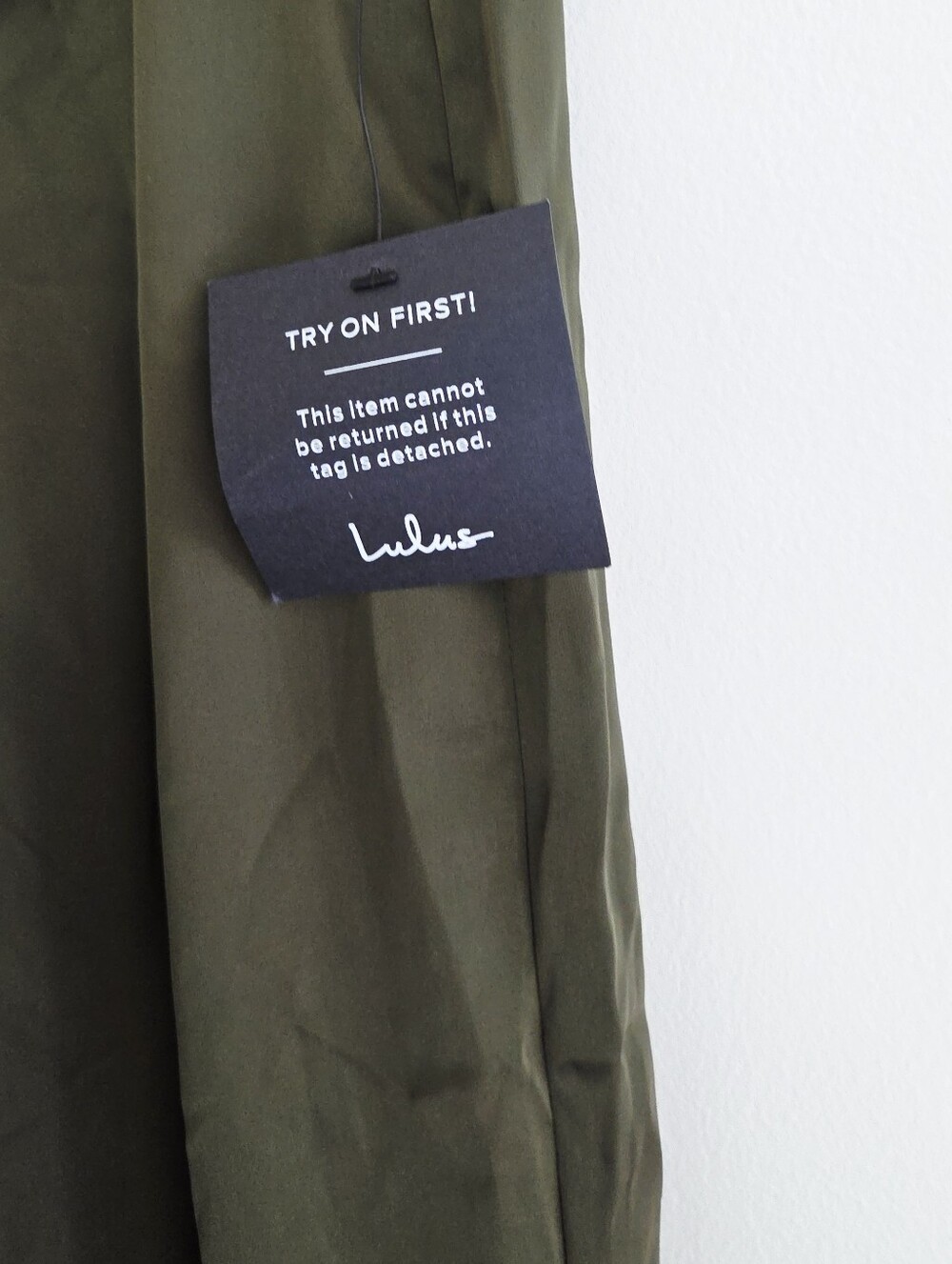 Lulus Classic Elegance Olive Green Satin Sleeveless Mock Neck Jumpsuit XS - Picture 4 of 6